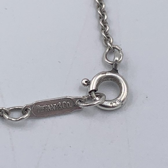 Authentic Tiffany & Co Silver Solid Heart Necklace - Picture 8 of 9